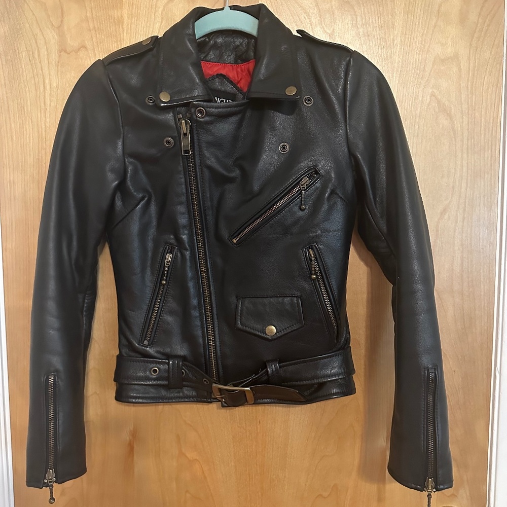 Straight From Hell Commando Black Learher Jacket